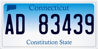 CT license plate AD83439