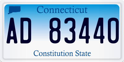 CT license plate AD83440