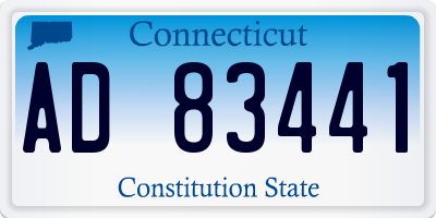 CT license plate AD83441