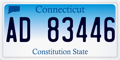 CT license plate AD83446