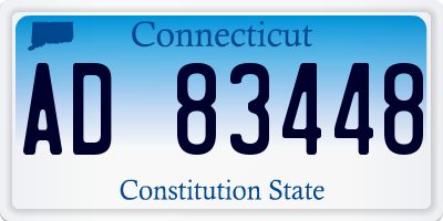 CT license plate AD83448