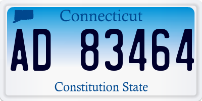 CT license plate AD83464