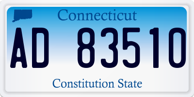 CT license plate AD83510