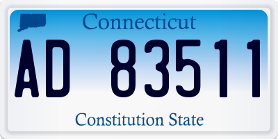 CT license plate AD83511