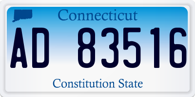 CT license plate AD83516