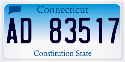 CT license plate AD83517
