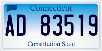CT license plate AD83519