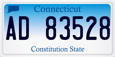 CT license plate AD83528
