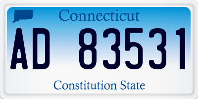 CT license plate AD83531