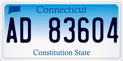 CT license plate AD83604