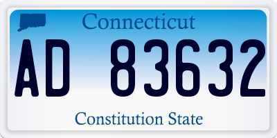 CT license plate AD83632