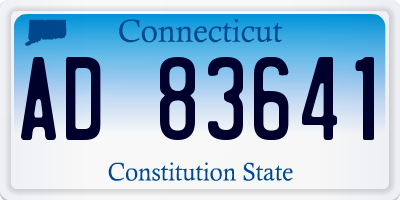 CT license plate AD83641