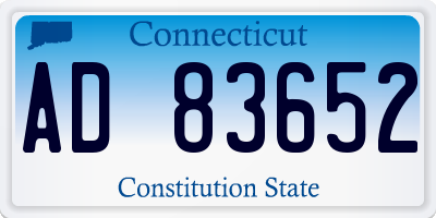 CT license plate AD83652