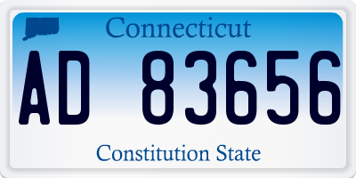 CT license plate AD83656