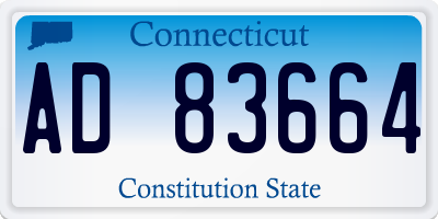 CT license plate AD83664
