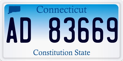 CT license plate AD83669