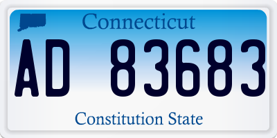 CT license plate AD83683