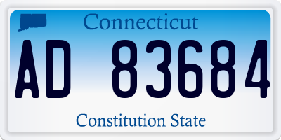 CT license plate AD83684