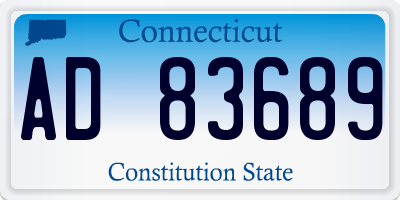 CT license plate AD83689