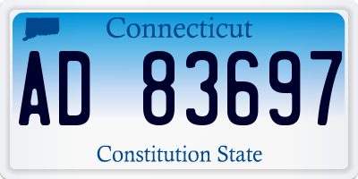 CT license plate AD83697