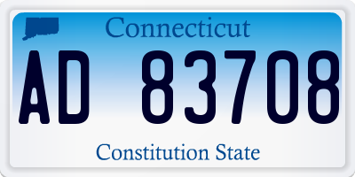 CT license plate AD83708