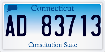 CT license plate AD83713