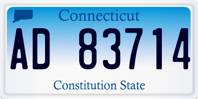 CT license plate AD83714