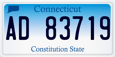 CT license plate AD83719