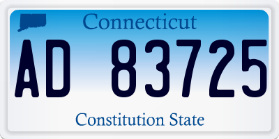 CT license plate AD83725