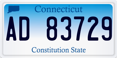CT license plate AD83729