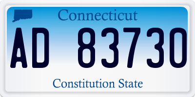CT license plate AD83730
