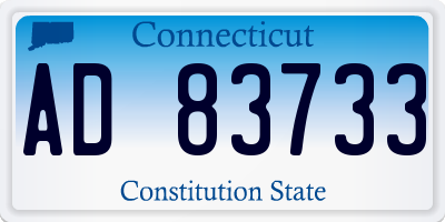 CT license plate AD83733