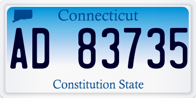 CT license plate AD83735