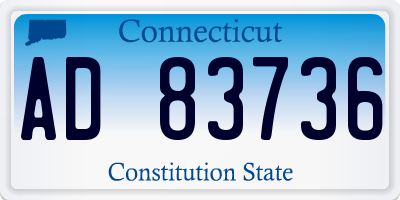 CT license plate AD83736