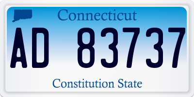 CT license plate AD83737