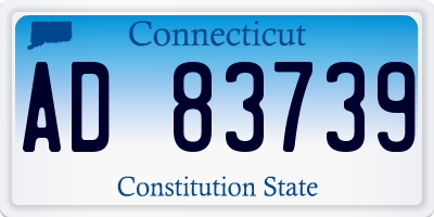 CT license plate AD83739