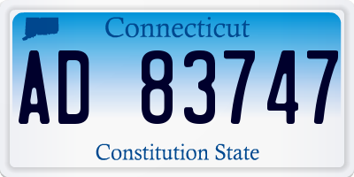 CT license plate AD83747