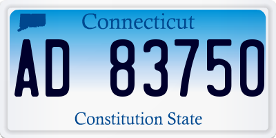 CT license plate AD83750