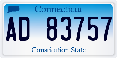 CT license plate AD83757