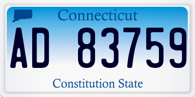 CT license plate AD83759