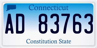 CT license plate AD83763
