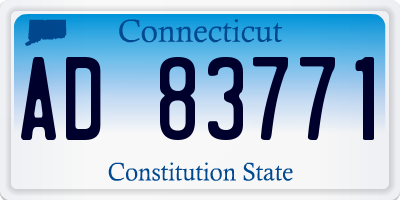 CT license plate AD83771