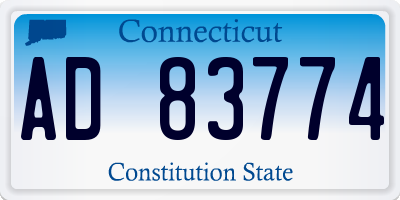 CT license plate AD83774