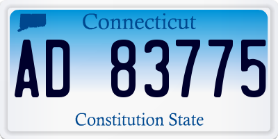 CT license plate AD83775