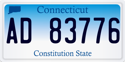 CT license plate AD83776