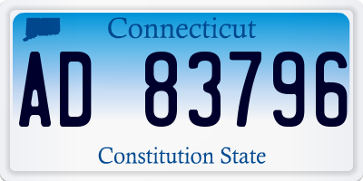 CT license plate AD83796