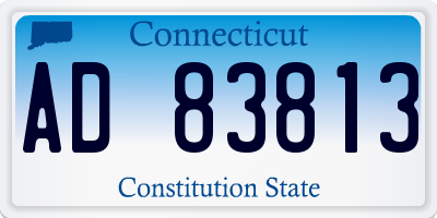 CT license plate AD83813