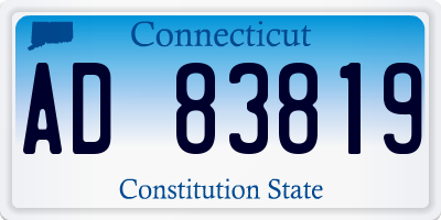 CT license plate AD83819