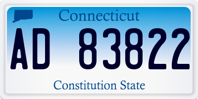 CT license plate AD83822