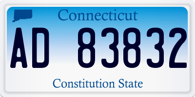 CT license plate AD83832